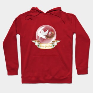 Merry Christmas Greeting. Pegasus, Helping Santa Hoodie